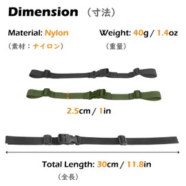 TRIWONDER Backpack Chest Strap Adjustable Backpack Sternum Strap Rucksack Chest Strap Chest Belt with Buckle Molle Belt for Hiking Jogging (Army Green - 2 Pcs)