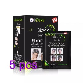 DEXE 50PCS Dexe Black Hair Shampoo 5 minutes Instant Dye Long Lasting Hair Darkening - 50Pcs/5Box Shampoo