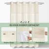 eachope Stall No Hook Shower Curtain with Snap-in Fabric Liner