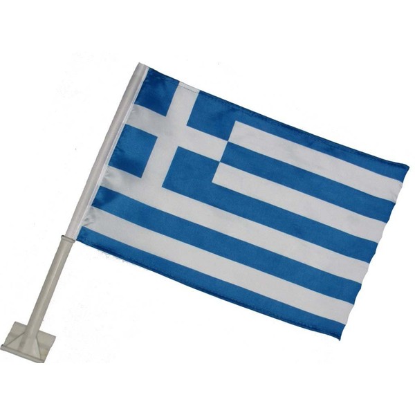 AES 12x18 Greece Country Single Sided Car Vehicle 12"x18" Flag