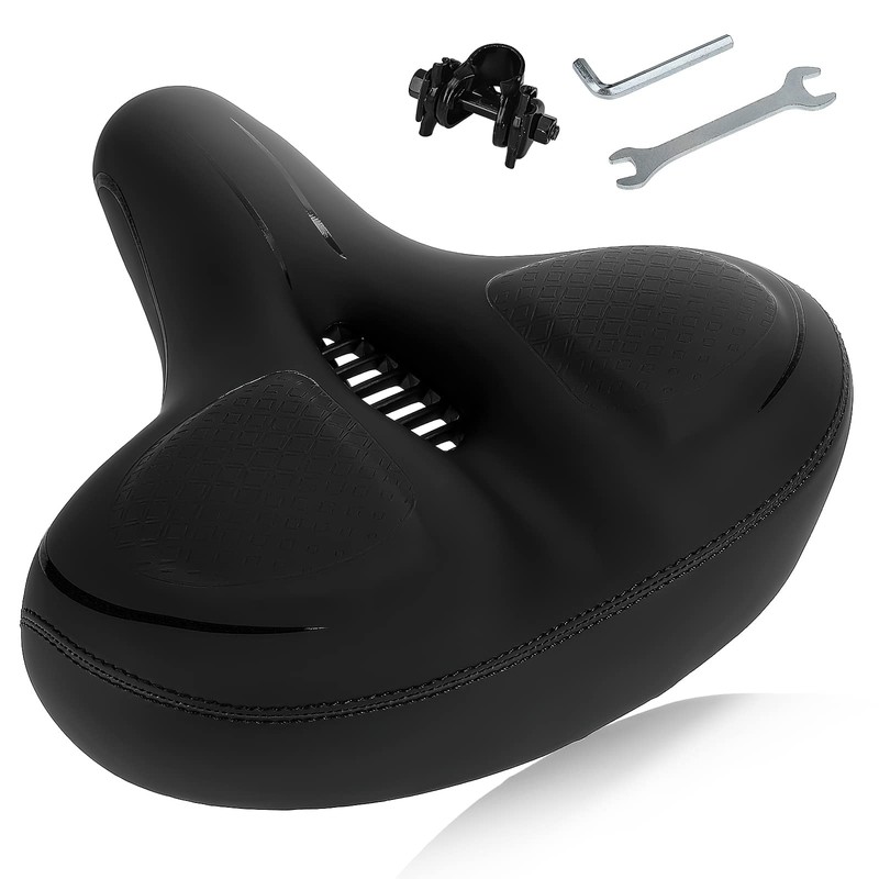 Bicycle Saddle Wide Bicycle Saddle, Waterproof, Breathable, Comfortable, Soft, for