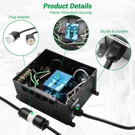 KUTTOLE 30 Amp Automatic Transfer Switch, RV Automatic Transfer Switch, Prewired ATS for Generator, Travel Trailer, 120V