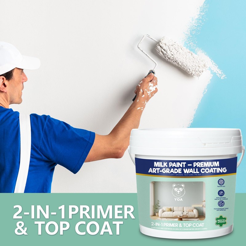 YOA Sheepskin Texture Wall Paint, White 1 Gallon, For Walls