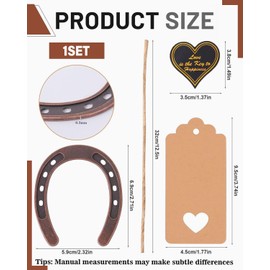 JUKOTA 1 Stück Geschenk Set mit Hufeisen, Geschenkidee zum Einzug, im Neuen Zuhause Hufeisen Glücksbringer, Viel Glück im neuen Zuhause, Polterabend Geschenk, Einweihungsgeschenk