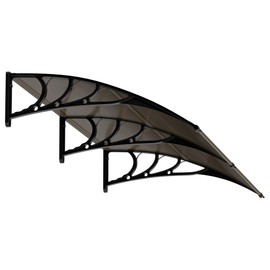 SUPER DEAL 40"x 80" Window Door Entry Awning Polycarbonate Cover Front Door Window Shade Outdoor Patio Canopy Sun shetter, Dark Brown