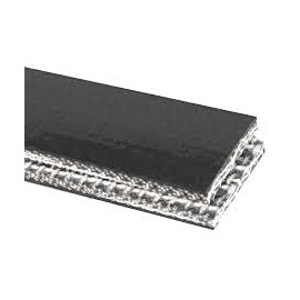 8 Inch Wide PVC 200 Cover One Side Black Conveyor Belt Material (25 Foot Length)