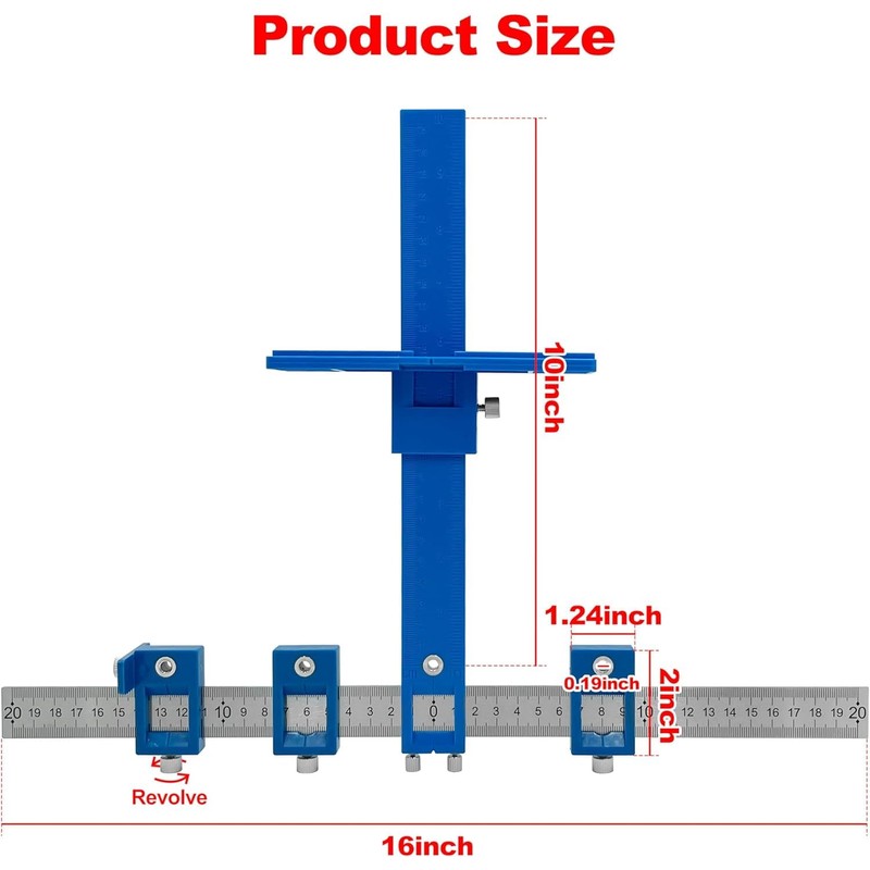 Cabinet Hardware Jig - Precision Drilling Guide Tool for Cabinet