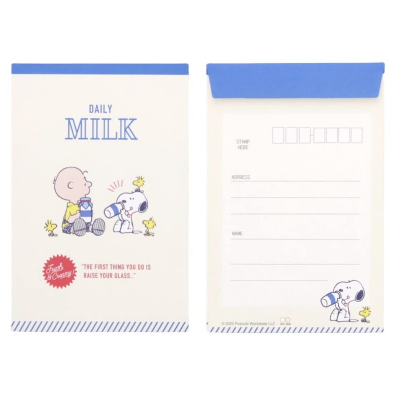 Sunstar Stationery Snoopy Letter Set, Peanut Milk Stand, S2090295