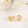 5 Pairs Clip On Earrings for Women Fashion Rose Triangle