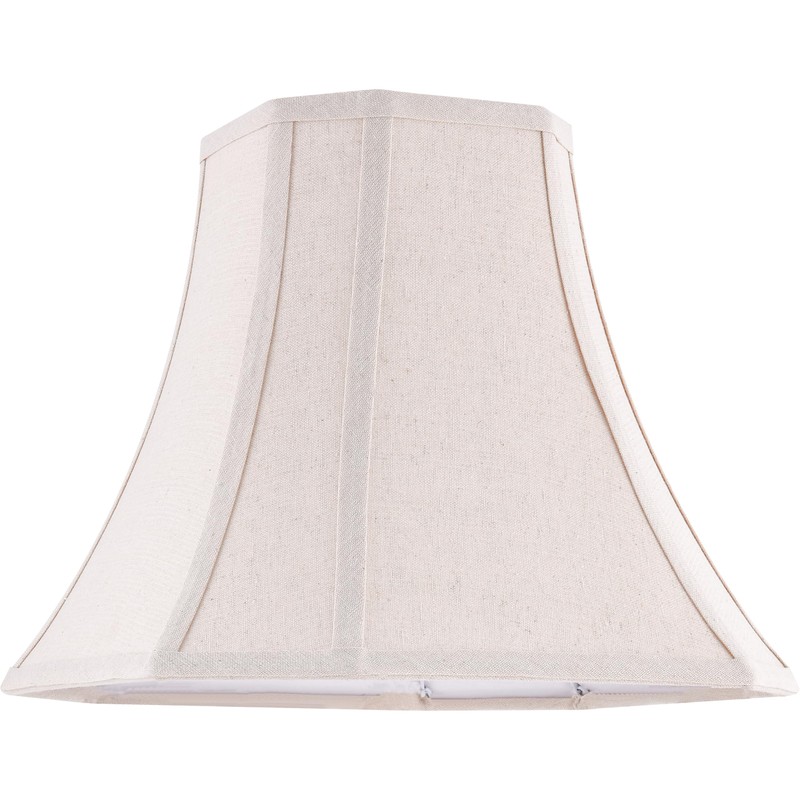 JERHOUS Beige Square Cut Corner Bell Lamp Shade Medium Lampshade