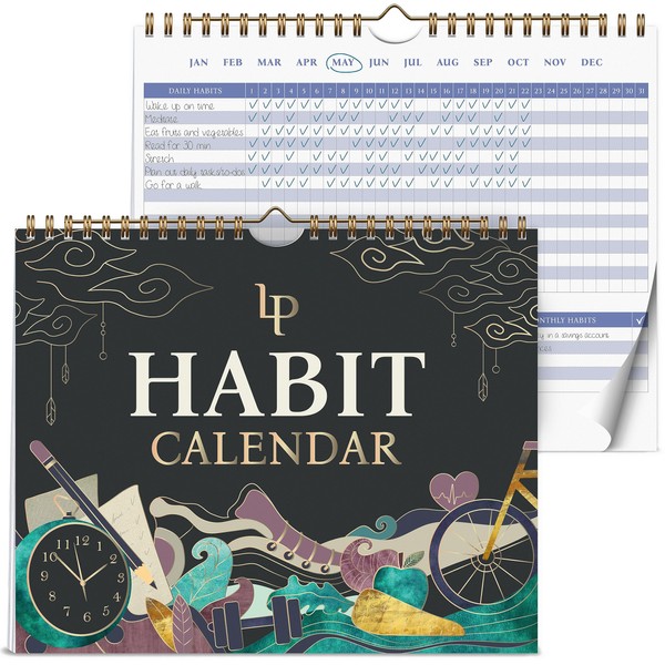 Legend Habit Calendar to Track Daily Habits – Motivational Tracker
