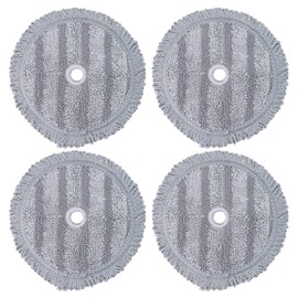 4 Pack Electric Mop Pads Replacement, Spin Mop Pads Replacement Set Compatible with LG Mops, Fiber Mop Pads for Floor Cleaning, 5.7inch