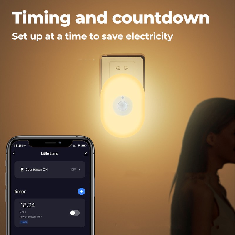 LED Night Light Lamp Dimmable Motion Sensor WiFi Smart Plug