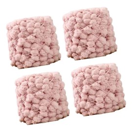 Hilo Grueso De Pompón, 4 Bolas, Ideal Para Tejer En Rosa