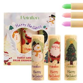 Gireatick 3pcs Magic Color Changing Lipstick Set, Temperature Change Long Lasting Lip Balm, Moisturizing Crystal Jelly Lipsticks, Christmas Party Gifts Favors Stocking Stuffers
