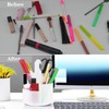 Desk Pen Holder, 3 Slots 360-Degree Rotating Desktop Storage Organizer,