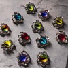 Devil Eye Nail Charms,24PCS 3D Alloy Nail Art Rhinestones Decoration
