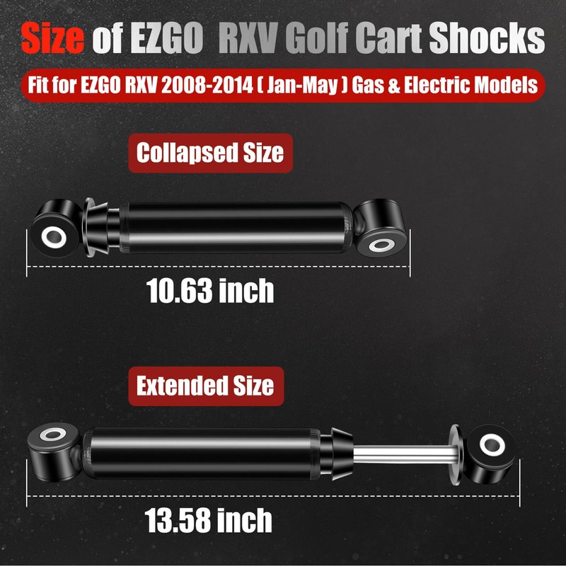 EZGO RXV Rear Shocks Golf Cart Shocks Absorbers Fit for