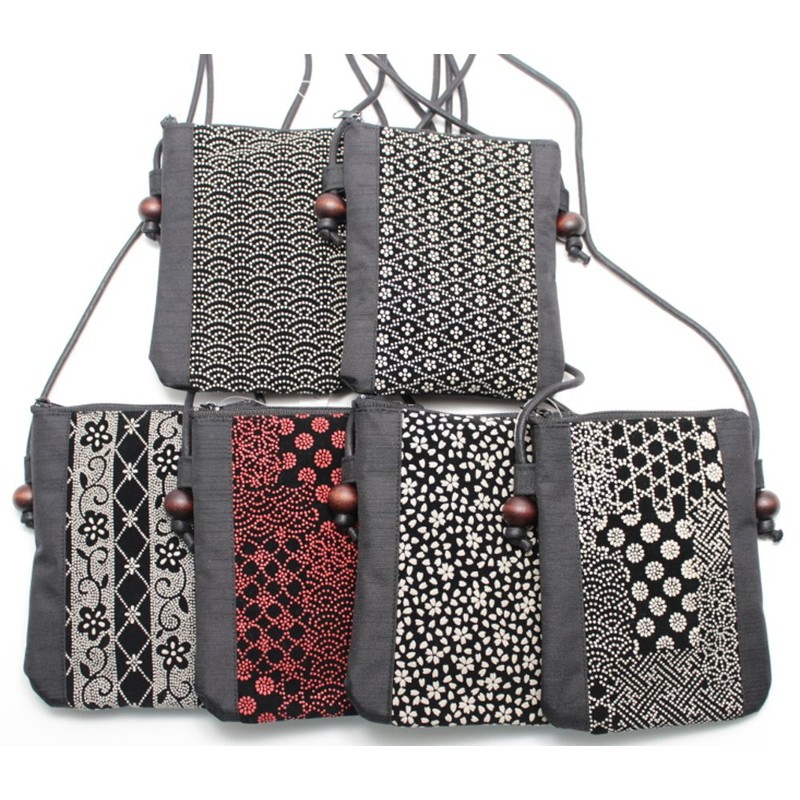 Maruzen Pochette Suede Inden Style Walking Pochette Ripped Red