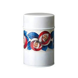 Tokyo Matcha Selection - Shippoh-Tsubaki Camellia steel tea caddy can - for tea leaf [Standard ship by SAL: NO tracking number & insurance]