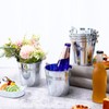 Zopeal 6 Pcs Large Metal Bucket Beer Bucket Galvanized Steel