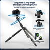 Fotopro 60" Carbon Fiber Camera Tripod for Travel, Detachable Monopod,