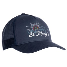 Ann Arbor T-shirt Co. St. Mary's, CO Cap - Colorado Rocky Mountain West Hiking, Camping Baseball Hat for Men & Women (Blue, One Size)