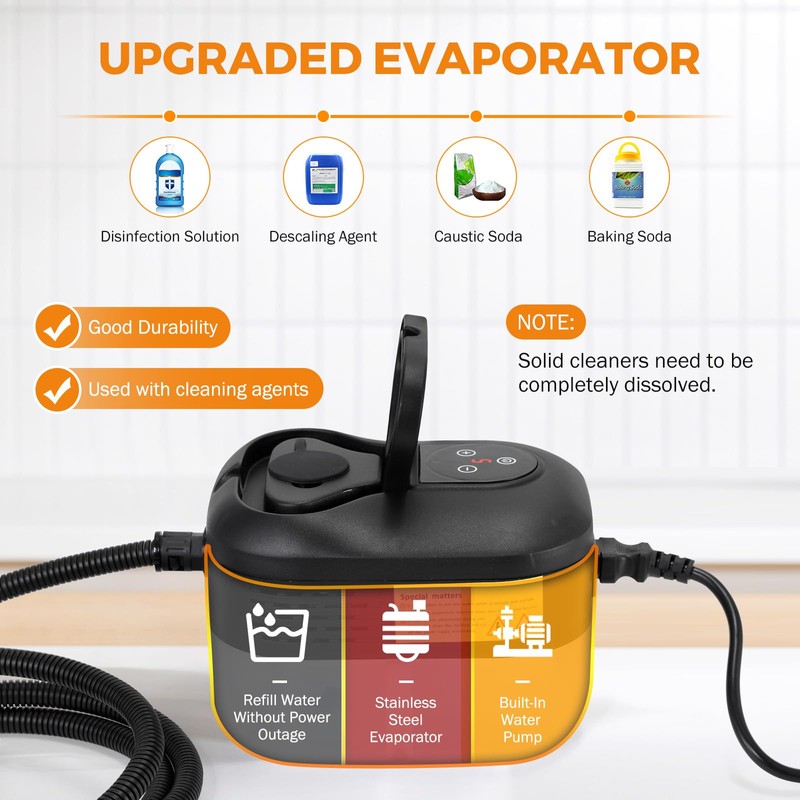 BEAMNOVA Steam Cleaner for Car Detailing 1.2L (41oz) Water Tank