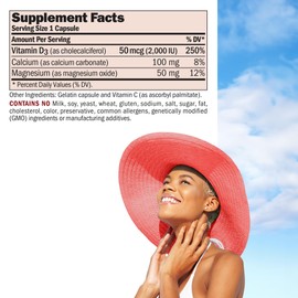 ANDREW LESSMAN Vitamin D3 2000 IU 60 Capsules - High Potency, Essential for Calcium Absorption, Supports Bone Health, Healthy Muscle Function, Immune System, More. Small Easy to Swallow Capsules