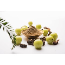 Organic AMLA powder. 200 g bag. Silky and smooth. Brings strength and shine to the hair. Natural shampoo, skin care. Vegan. Ecological and resealable bag