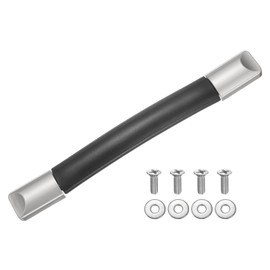 PATIKIL 8.31 Inches Luggage Handle Replacement, Plastic Pull Handle Grip with Washers and Screws for Luggage Toolbox Storage Box Case Repair - 9Pcs (Black)