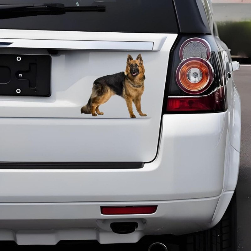 German Shepherd 3D Sticker Waterproof Reflective for Car, Laptop, Fridge,