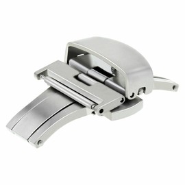 Ewatchparts 14-16-18-20-22-24mm Butterfly Leather Watch Band Strap Deployment Clasp Push Button