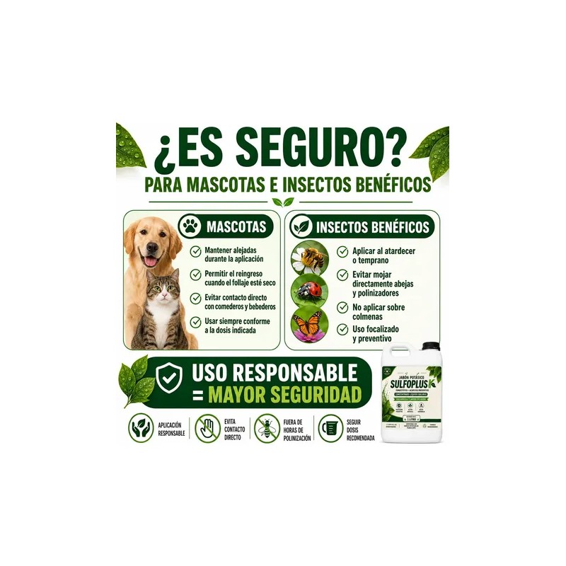 Jabón Potásico Con Azufre Sulfoplus 1l Fungicida Y Acaricida