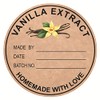 Vanilla Extract Sticker,2 inch 300pcs Round Vanilla Extract Sticker for