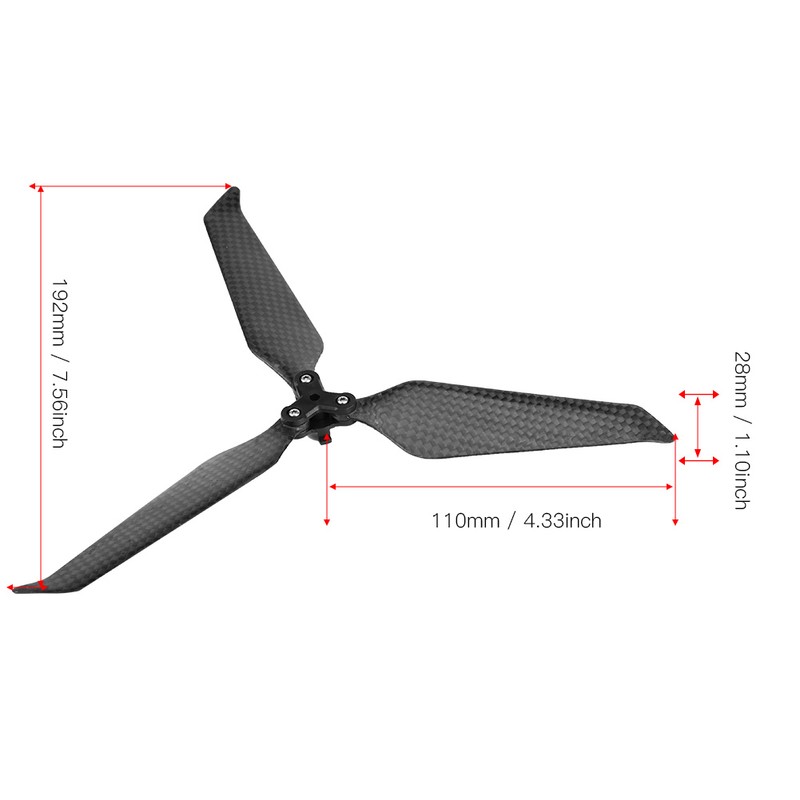 Carbon Fiber Quick release 8743 Noise reduction 3-Blade Propeller for