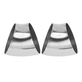 Motoforti 2pcs 45 Degree Mandrel Bend Elbow Car Modified Exhaust Pipe Tubing Piping 4" Inch OD Thickness 0.9mm/21GA 102x110x0.9mm 201 Stainless Steel Silver Tone