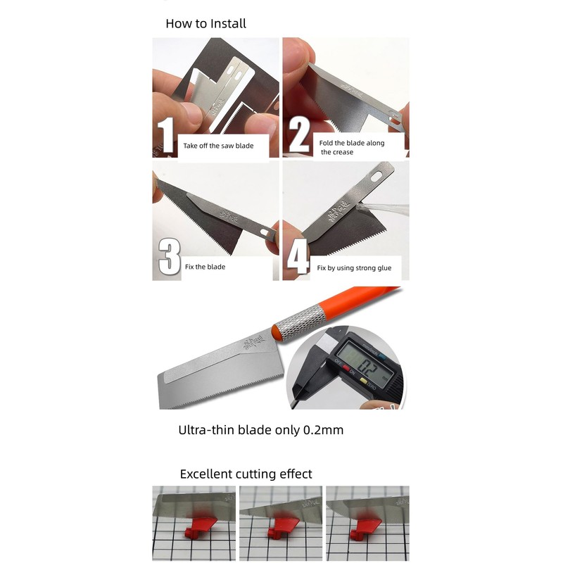 2 handles and 4 blades Irregular Shape Handsaws Mini Hand