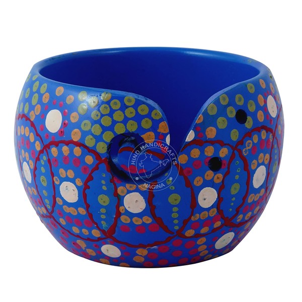 Hind Handicrafts Premium Solid Dark Hand Painted Crafted Wooden Portable