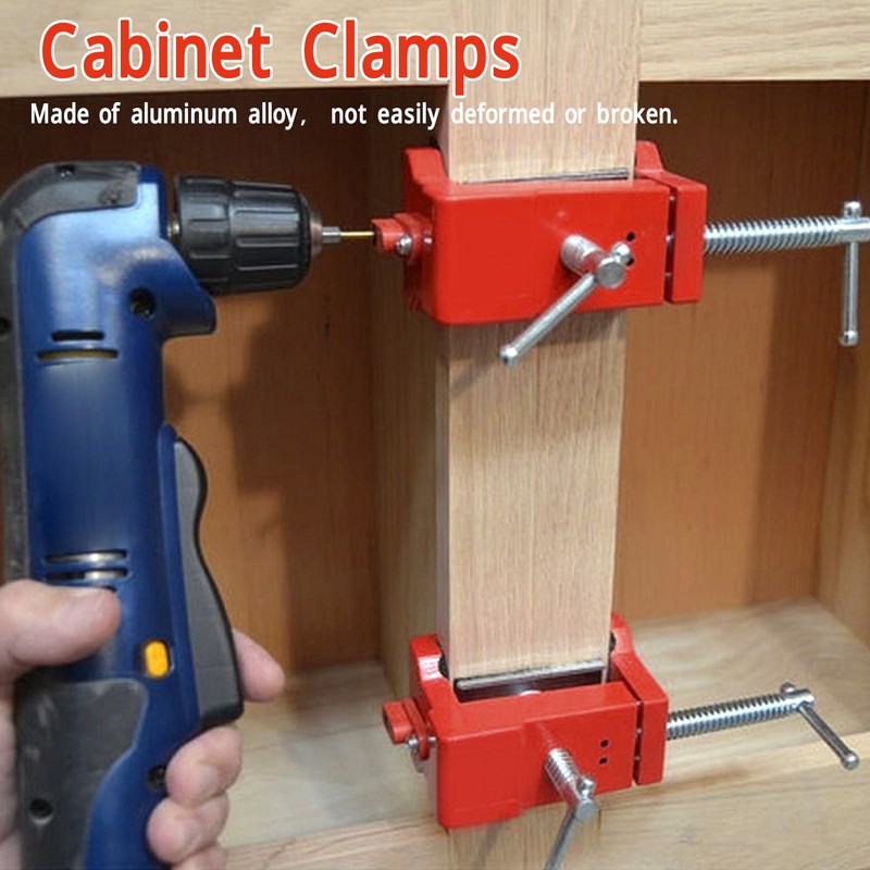 2Pcs Cabinet Clamps Firm Fixing Easy Operation Rugged Portable Face