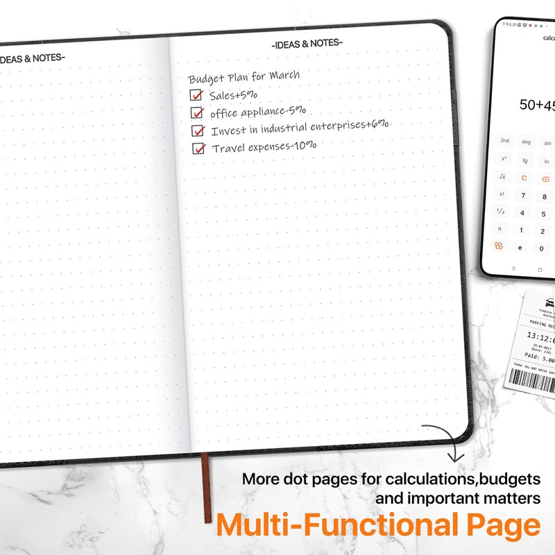 WEMATE Accounting Ledger Book with Lock, Accounting Log, Tracking Income