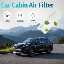 Muyesm Car Cabin Air Filter Compatible with Toyota Highlander XU70 2.5L 2020-2023,for Crownkluger,for Trumpchi GS8 HV Battery Cooling Automobiles Filters Wear Parts, Air Filter Screen (2pcs white)