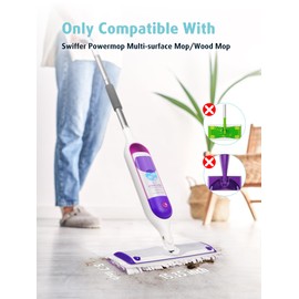 AIR U+ 48 Pack Disposable Power Mop Pads Refills for Swiffer Power Mop, Unscented 14-Layer Thickened Multi-Surface Cleaning Solution Replacement Mopping Refills Pads for Surface Floor Cleaning