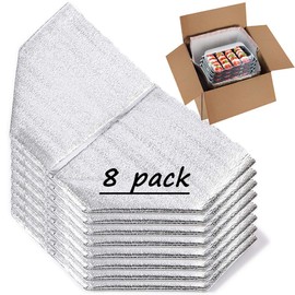 Reusable Insulated envelope Bags 13 X 8.5 X 12 Metalized Box Liners 8 PCS Thermal Box Liners for Lunch Box Shopping Bag Insulation Lining Waterproof Insulation Package