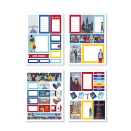 Rongrong Planner Stickers Pack Chicago Theme for Planners, Calendars, Journals and Projects – Premium Quality Hand Drawn Perfect for Showing Off The Windy City – Scrapbook Accessories – 10 Pages