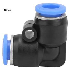 Pack of 10 PV 4/6/8/10/12 Plastic, Equal Angle, Quick Coupling, Pneumatic Air Hose, Push to Connect Fittings, Pneumatic Fitting Kit (PV-8 (8 mm))