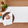Solino Home Ruffle Linen Table Runner 72 Inches Long -
