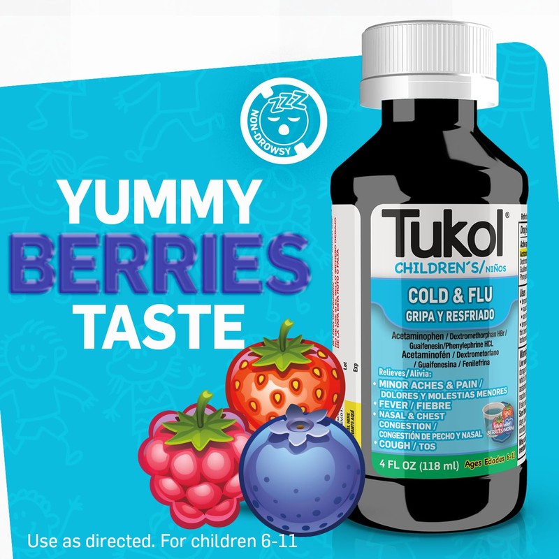 TUKOL - Children's Cold & Fever Relief LIQ Berry 4