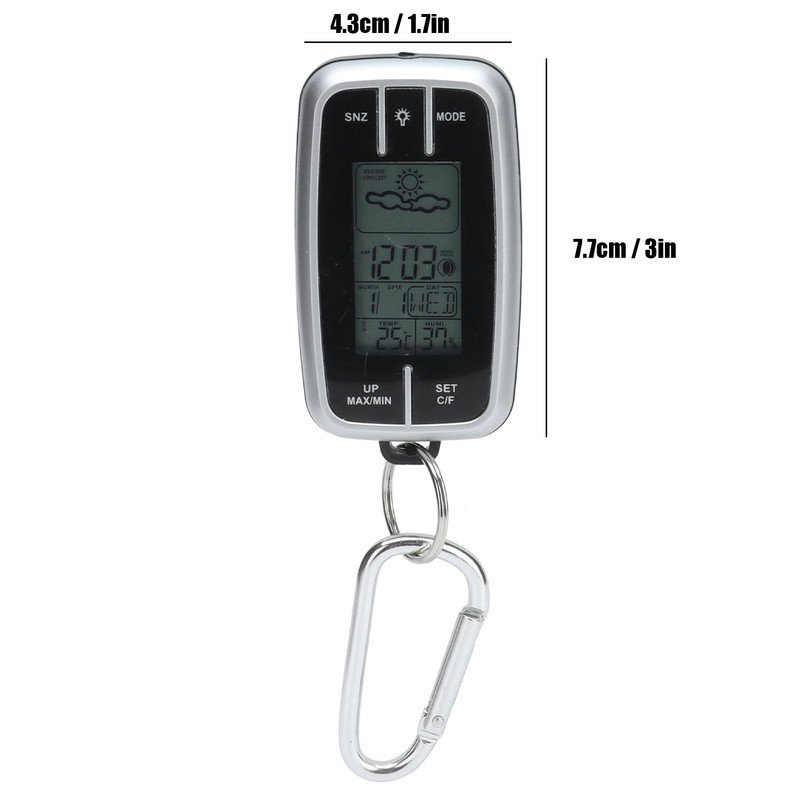 Mini Multifunction Compass Weather Station Mountaineering Watch Thermo Hygrometer Backlight