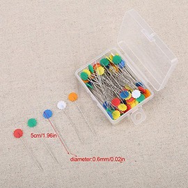 ASHATA 300 Piezas de Alfileres de Cabeza de Botón de Flores, Accesorios de Costura de Alfileres de Bowknot,Accesorios de Costura de Herramienta de Acolchado de Bricolaje(Tipo 1)